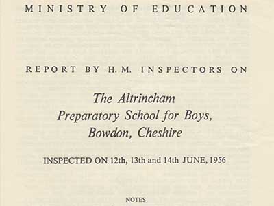 1956 Ministry of Education Inspection